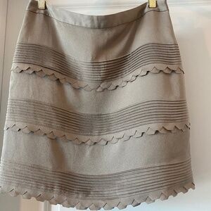 Banana Republic Satin Ruffle/Tiered Skirt, Pewter Color